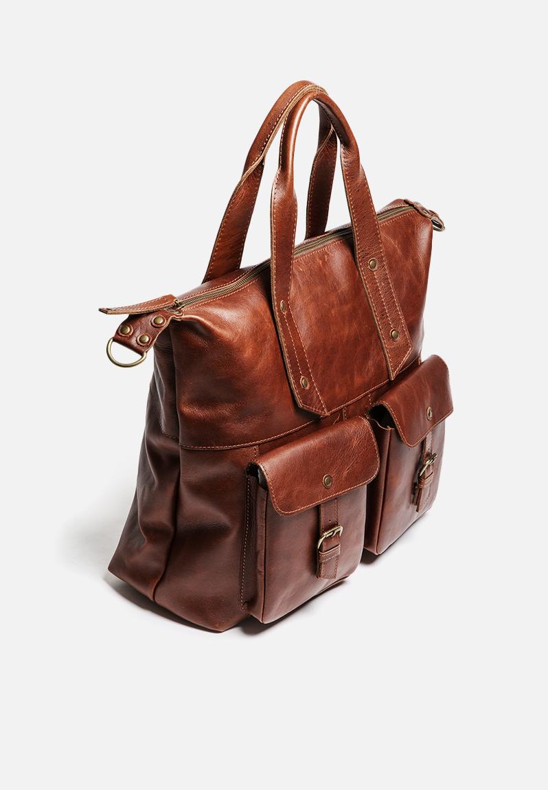 Darren Travel Bag - Gold Hennessey Leather FSP Collection Bags ...