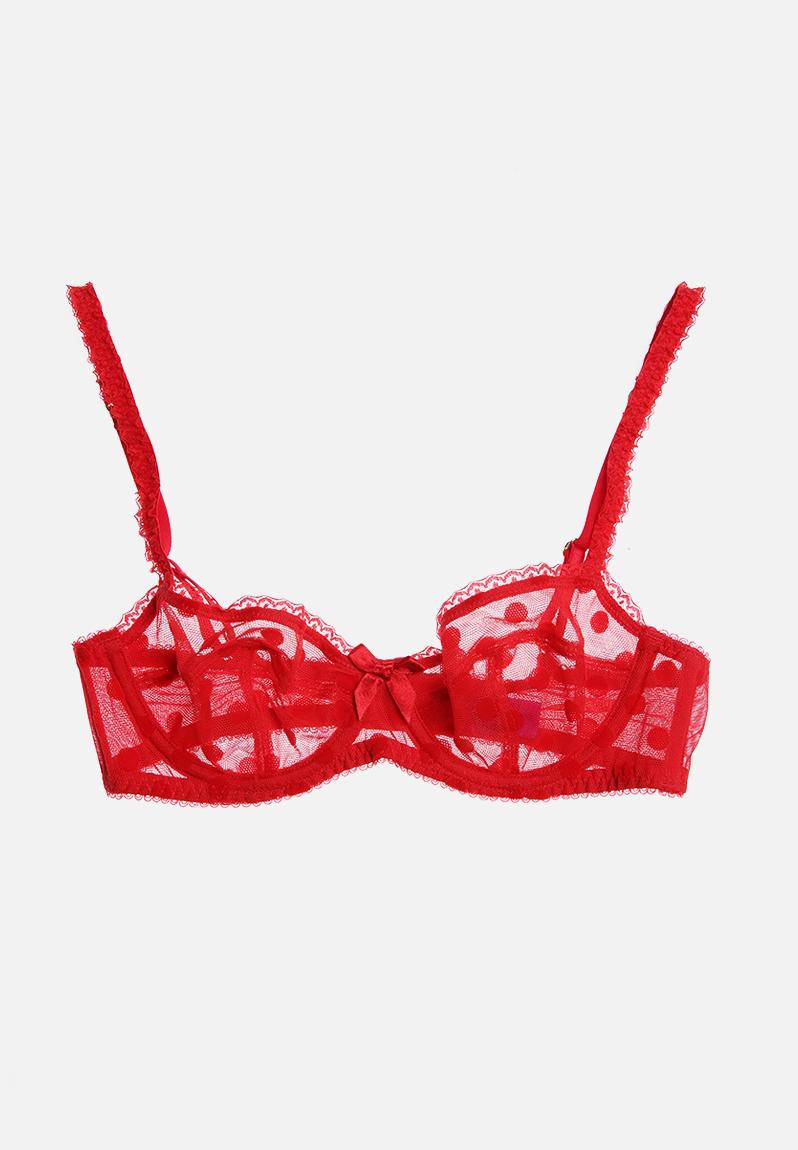 Rosalyn Non Pad Balcony Bra- Red L'Agent By Agent Provocateur Bras ...