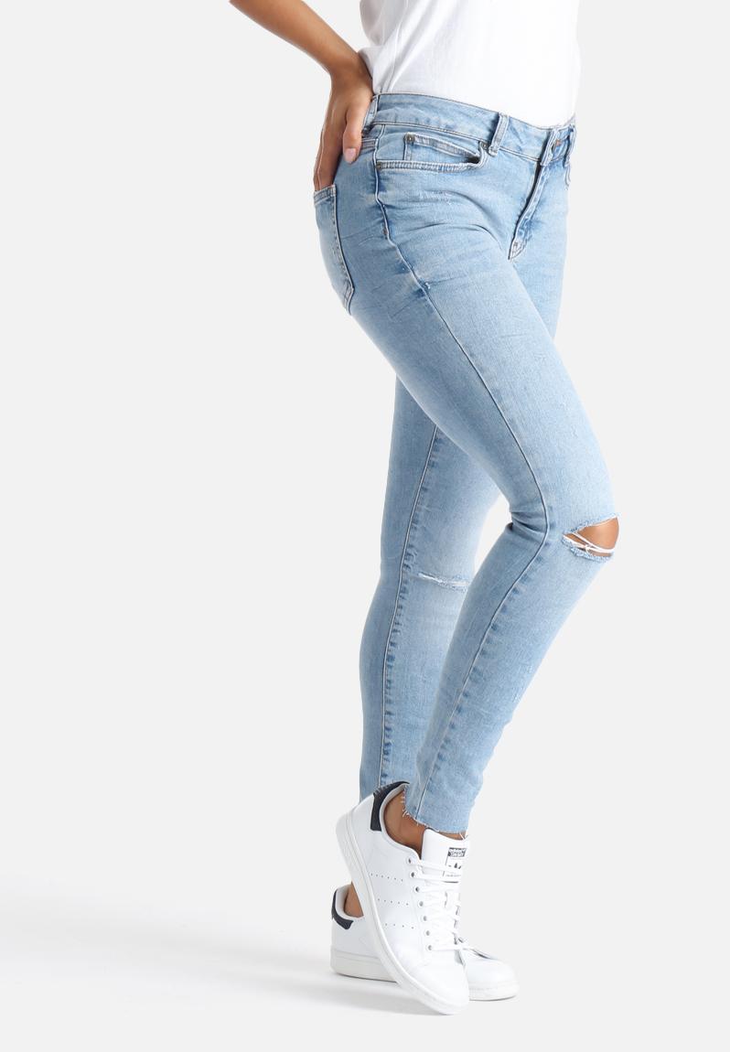 Lucy NW Super Slim Ankle Cut Jeans - Light Blue Denim Noisy May Jeans ...