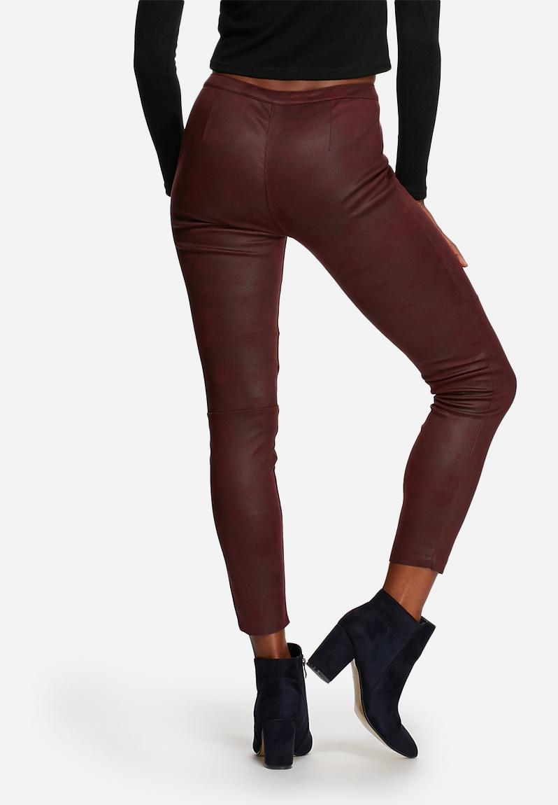 reebok burgundy leggings