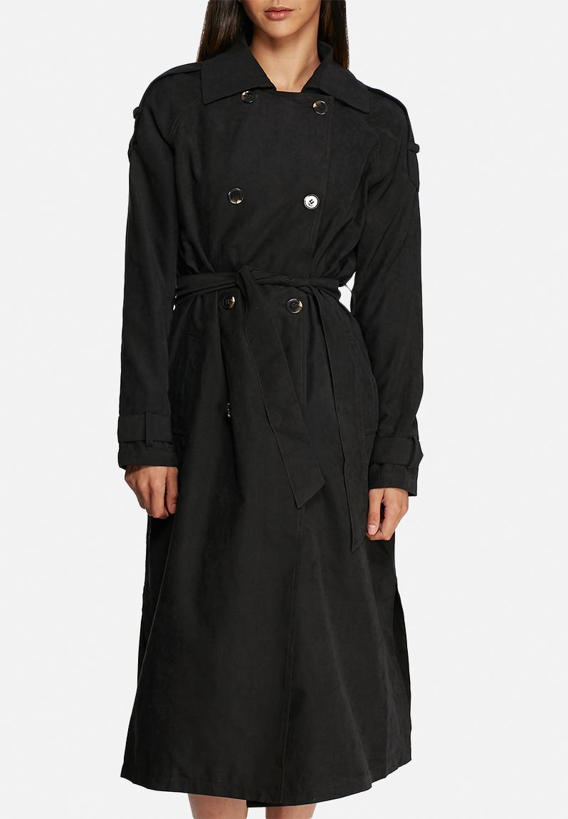 Emmely trench coat - black VILA Coats | Superbalist.com