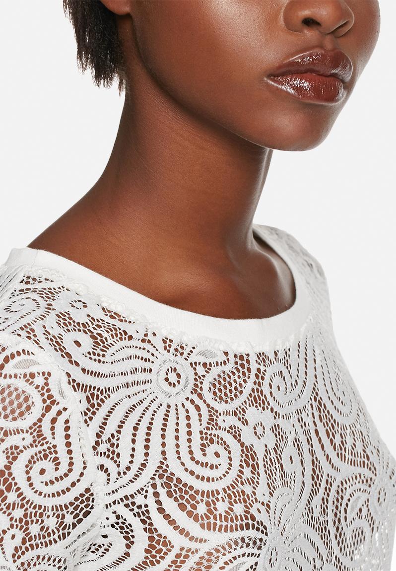 Zussie lace top - cloud dancer ONLY Blouses | Superbalist.com