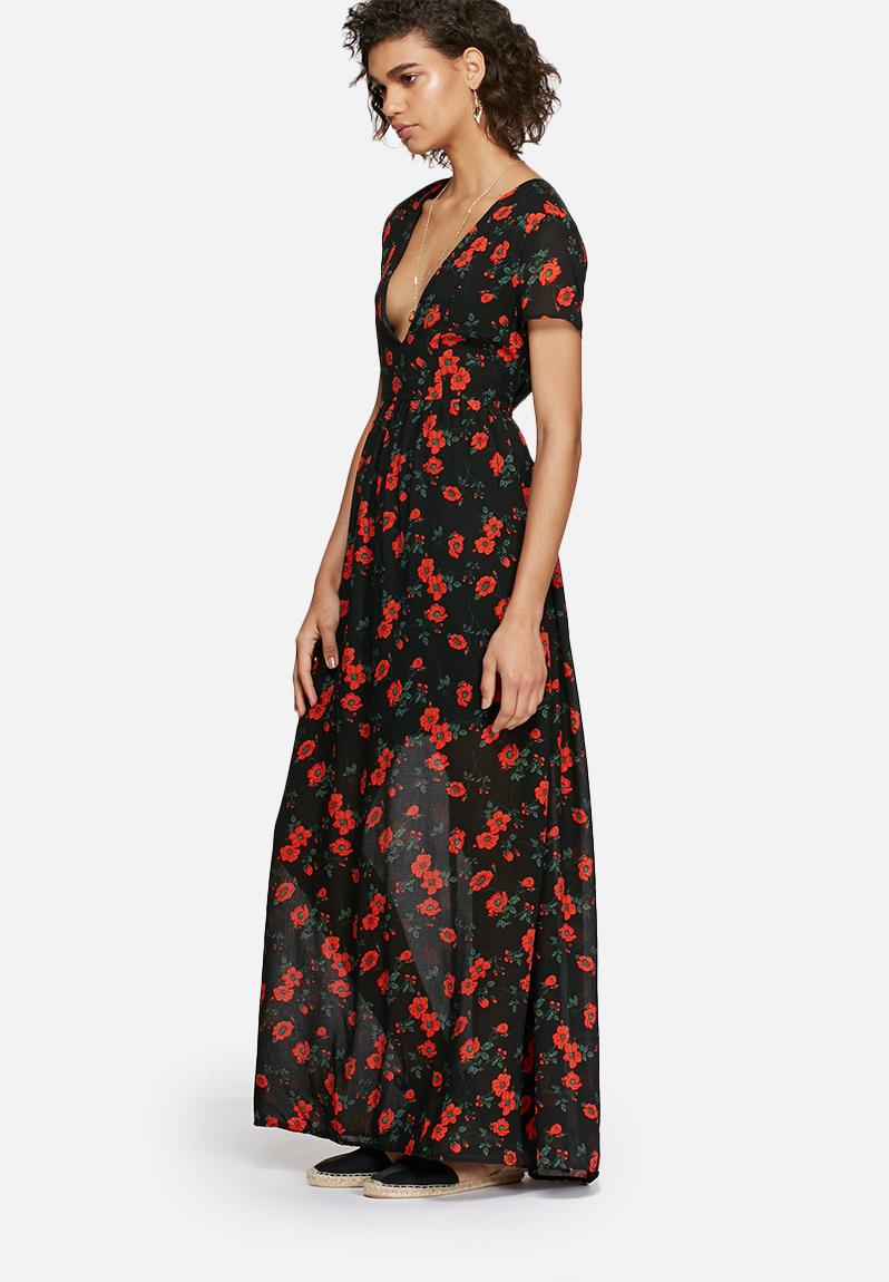 Spanish floral dress - black Glamorous Casual | Superbalist.com