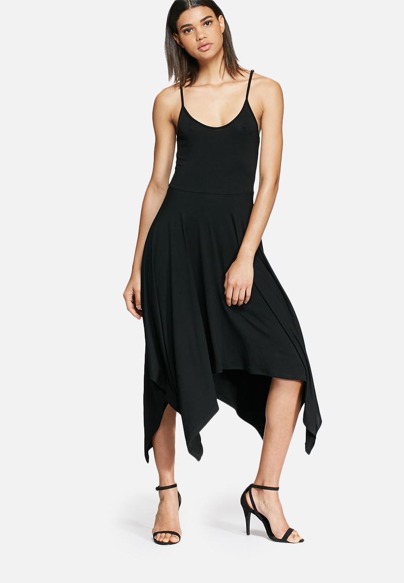 Asymmetric hem dress black dailyfriday Casual