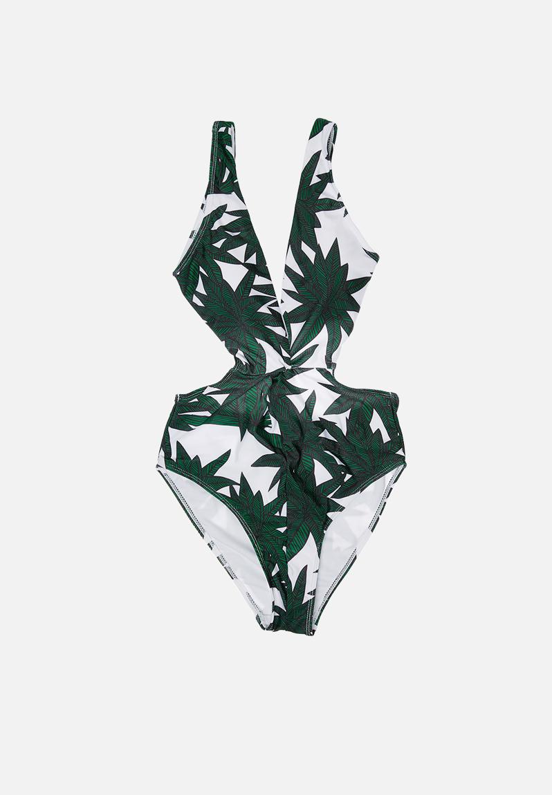 Leaf monokini green MSH Swimwear