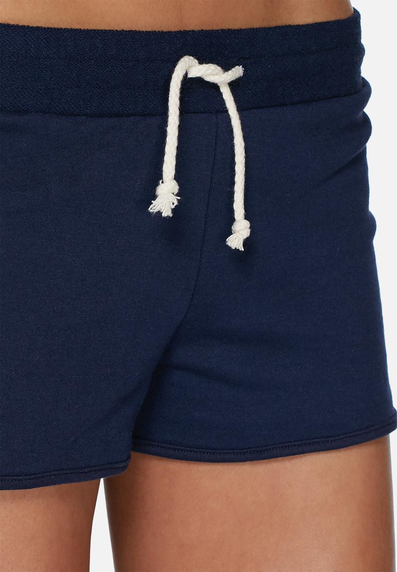 navy blue jogger shorts