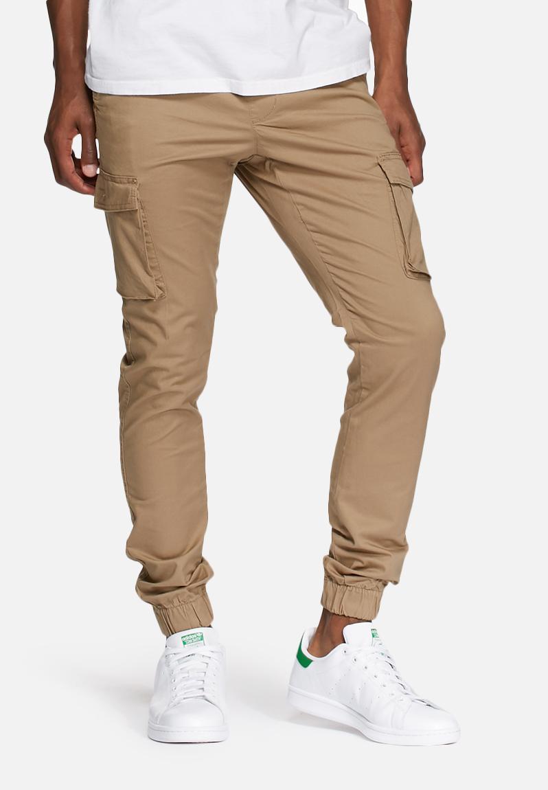 grey mens cargos