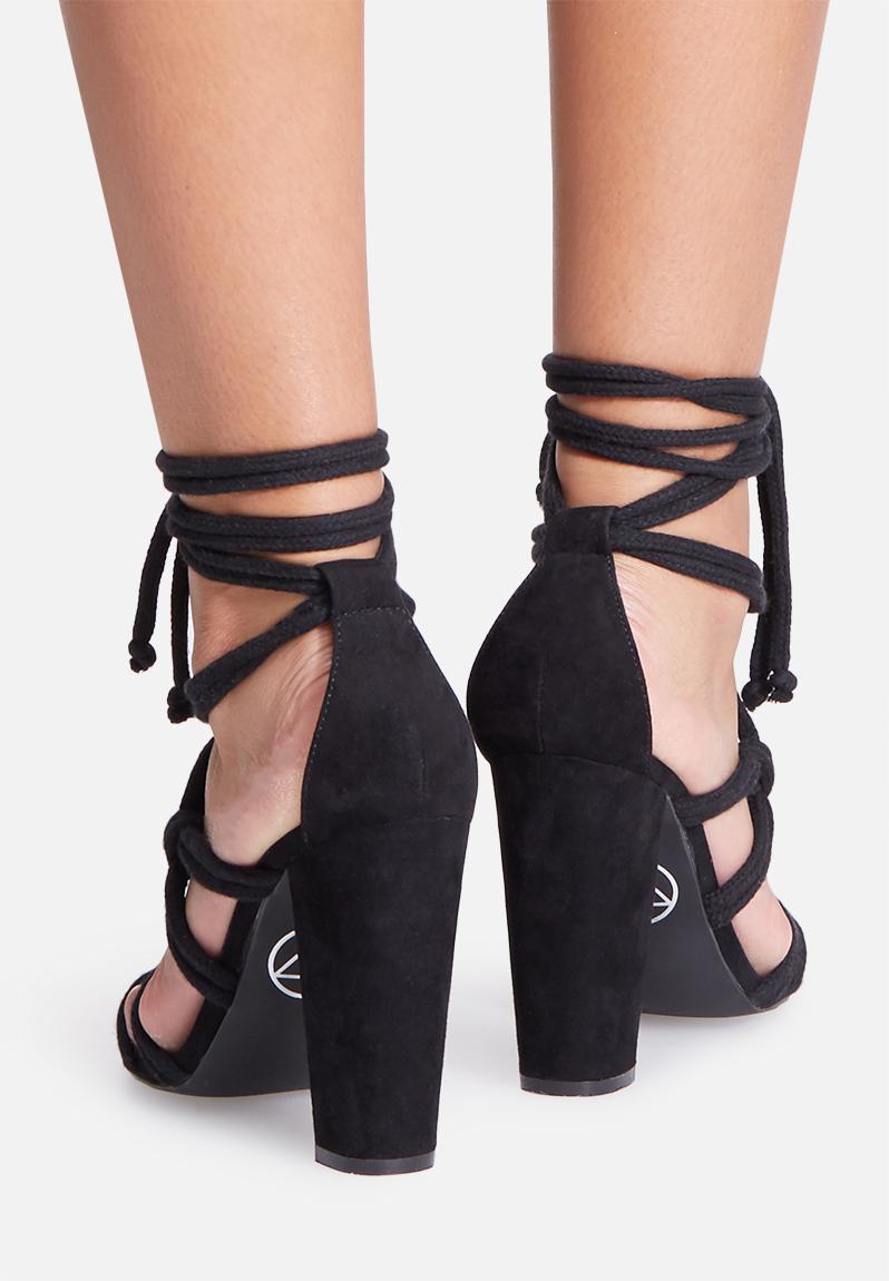 Macrame rope heel - black Missguided Heels | Superbalist.com