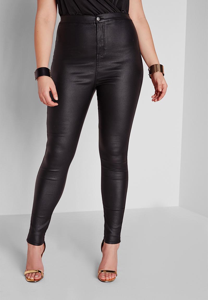 Plus size coated skinny jeans - black Missguided Jeans | Superbalist.com