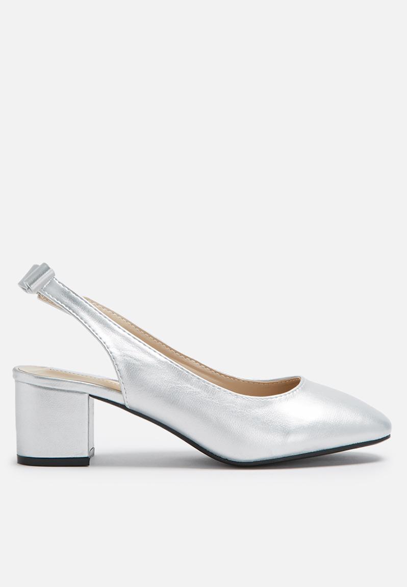 Block heel slingback - silver Daisy Street Heels | Superbalist.com