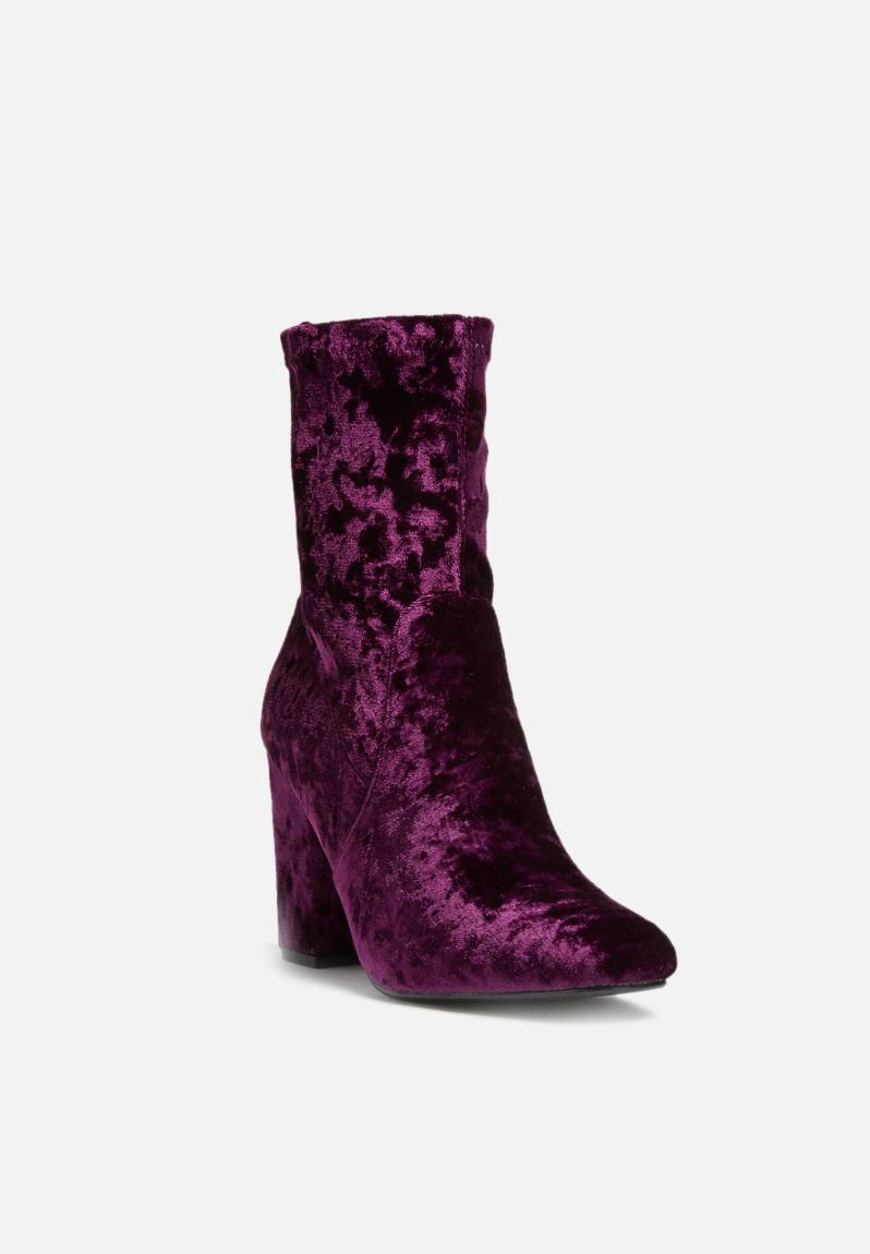 plum long boots
