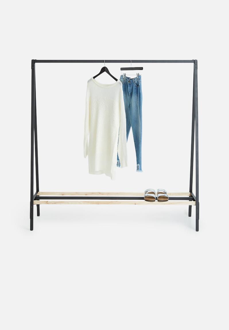 Clothing rail with shelf - black Sixth Floor Shelves | Superbalist.com