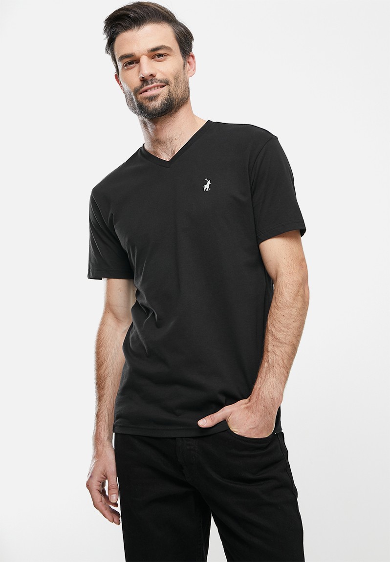 Polo Mens V-neck T-Shirt - Black