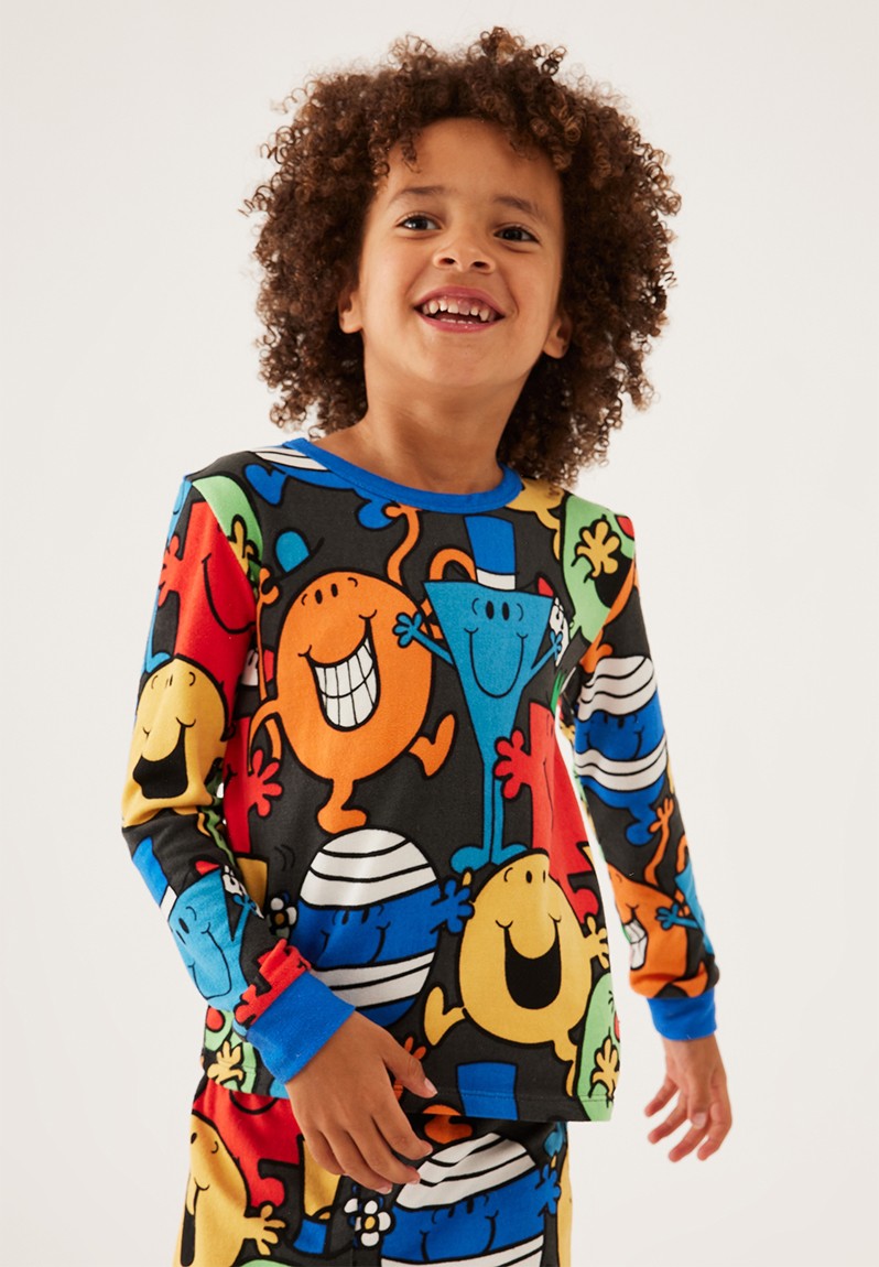 Cotton On Chris Long Sleeve Pyjama Set Licensed - Lcn Men Party Retro phantom