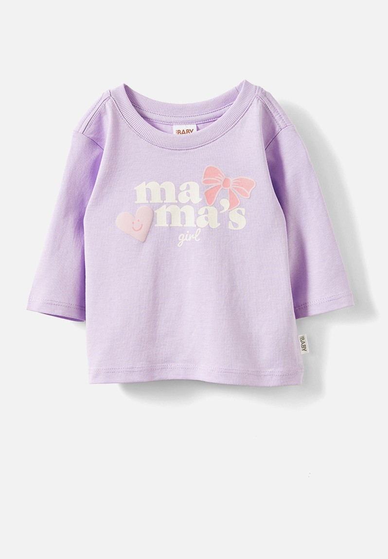 Cotton On Jamie Long Sleeve Tee - Vintage Lilac mama S Girl