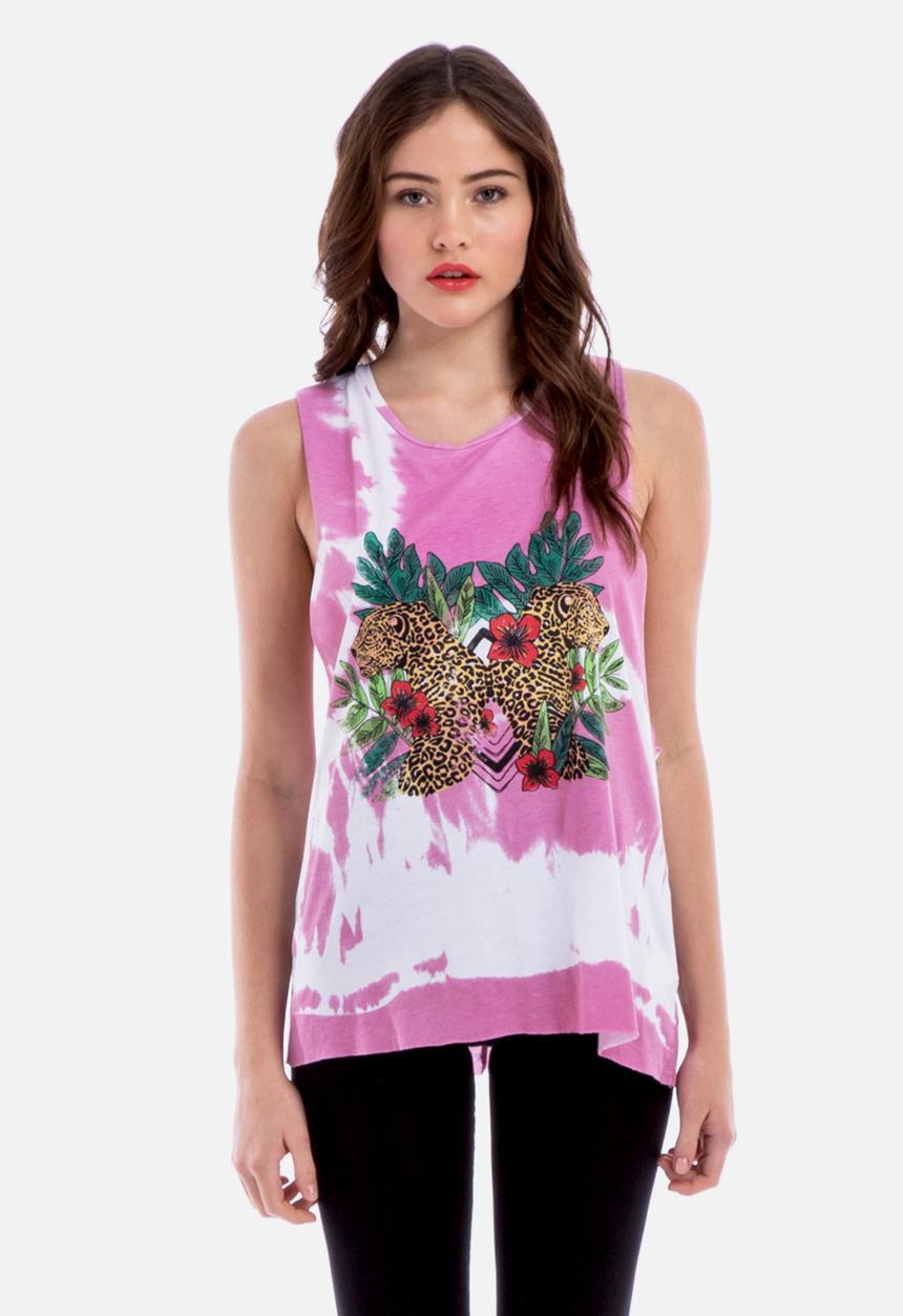 Tropical Truth - Palm Muscle – Pink Tie-Dye