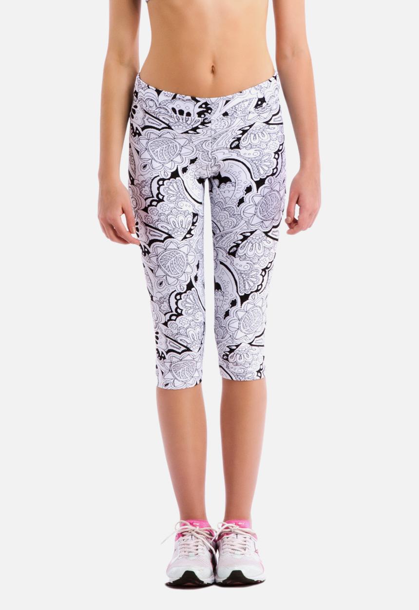 Periquita - Lace Detail Gym Pants – White