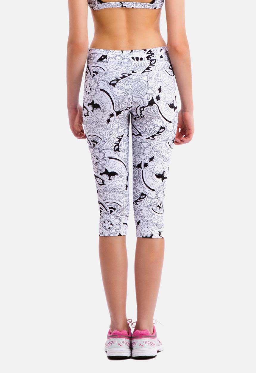 Periquita - Lace Detail Gym Pants – White