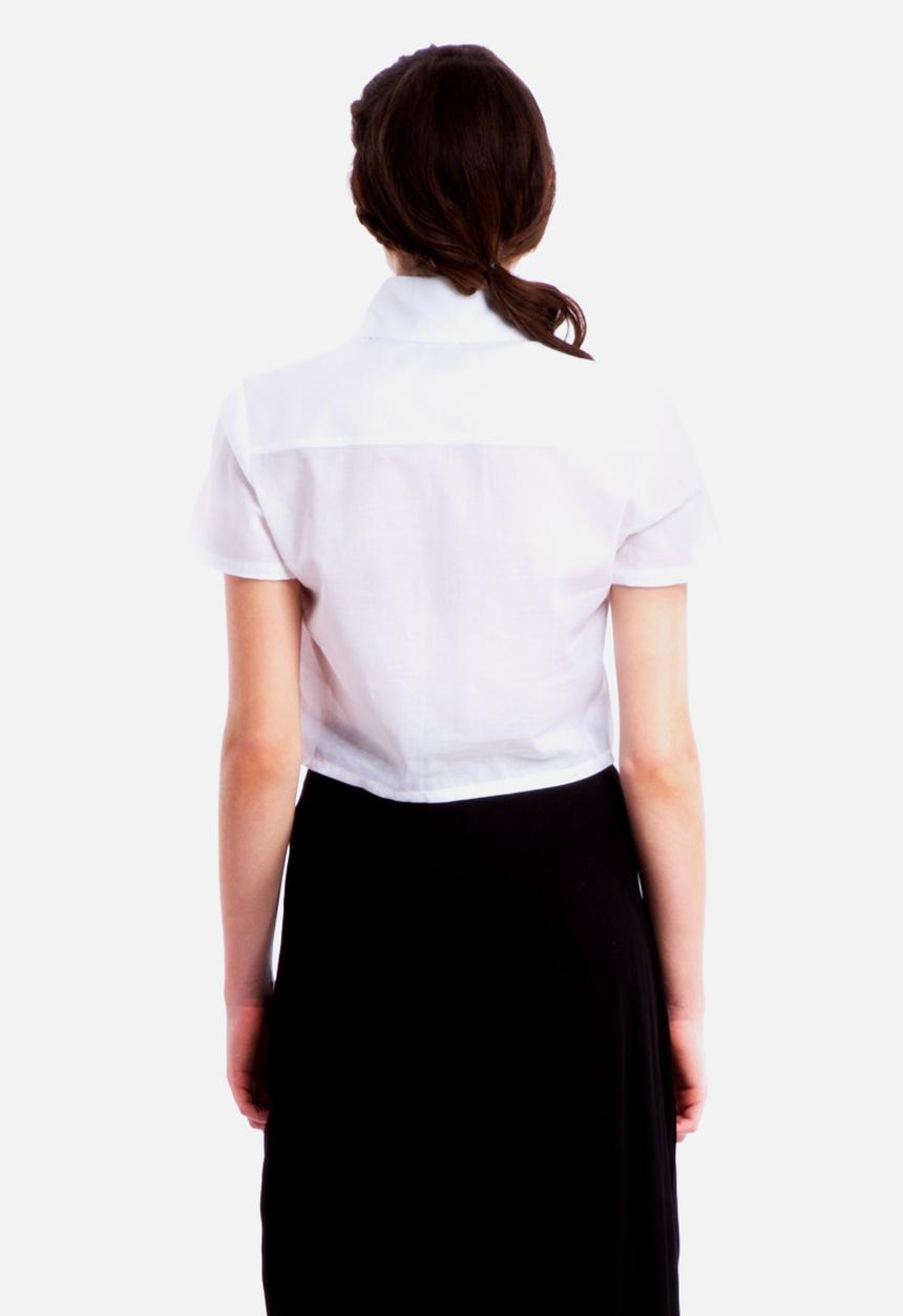Black Eyed Susan - This is the Life Crop Shirt – White