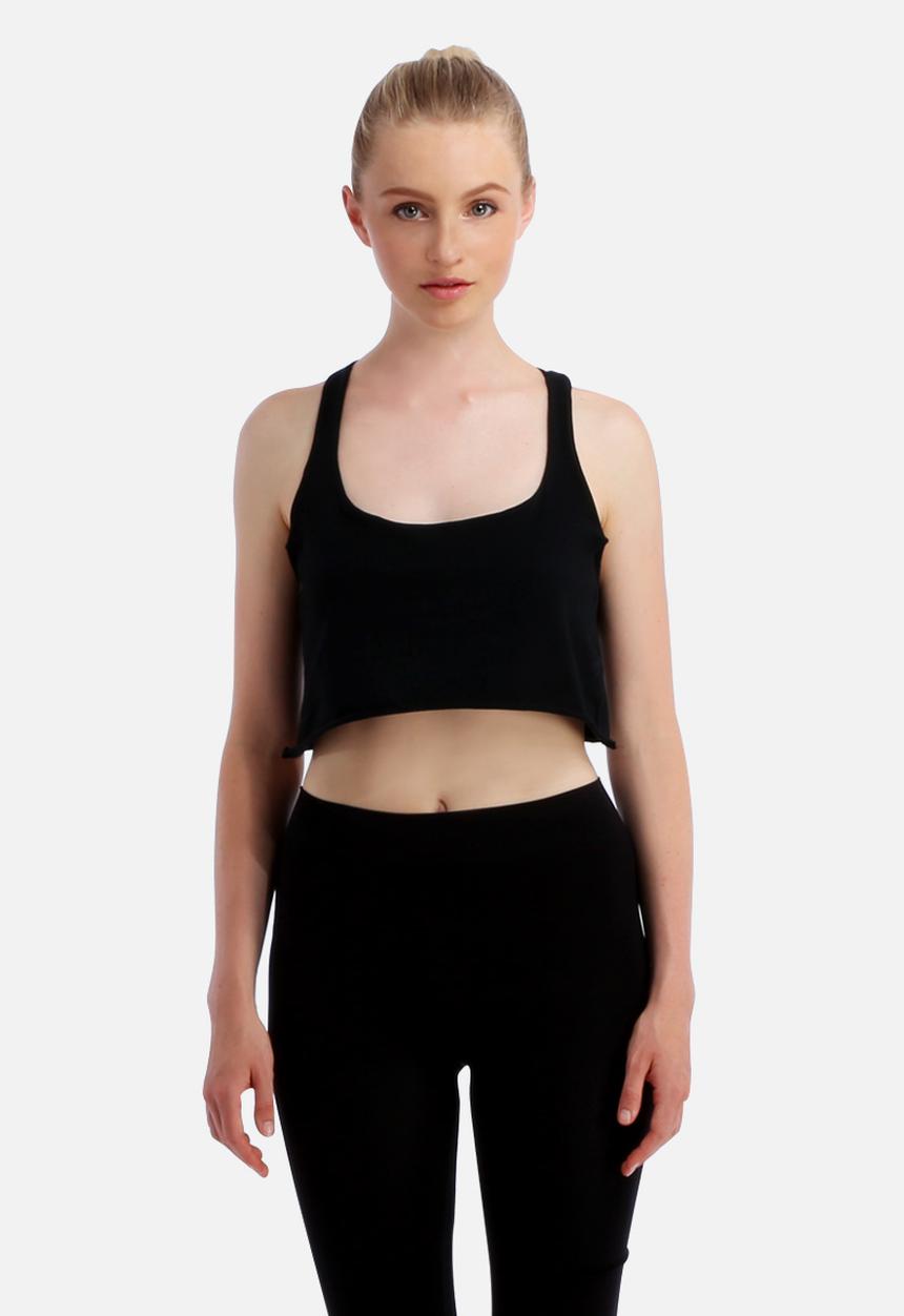 Nucleus - Crop Top Built-In Bra – Black