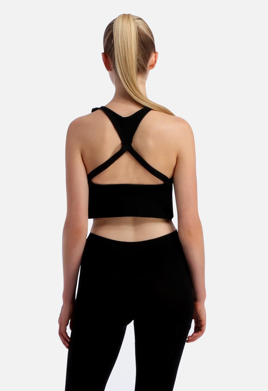 Nucleus - Crop Top Built-In Bra – Black
