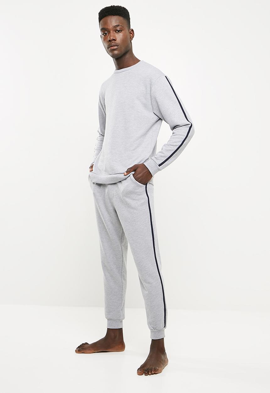 Superbalist - Crew sweater piping - grey