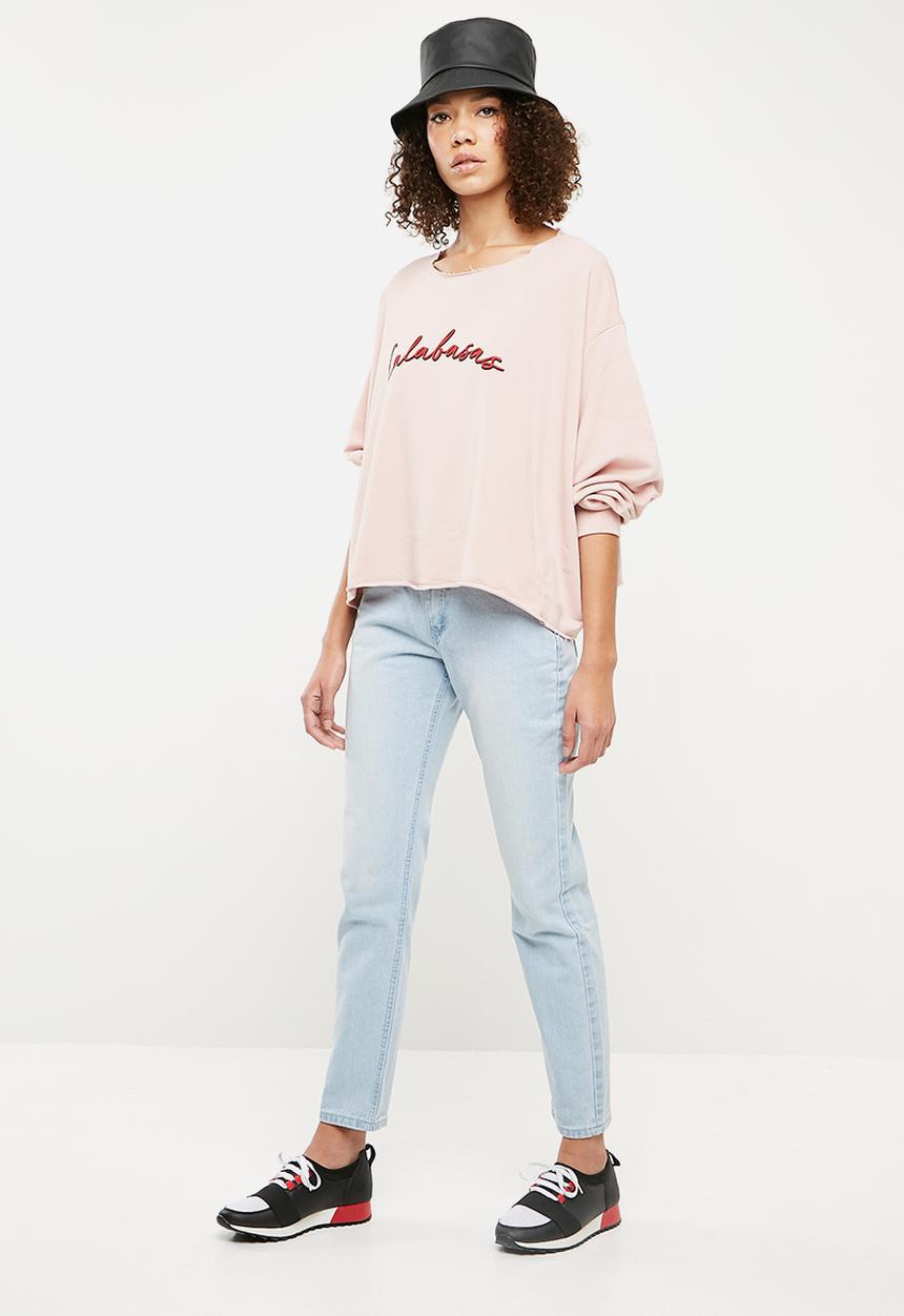 Missguided - Lust bum rip low rise boyfriend jean - blue