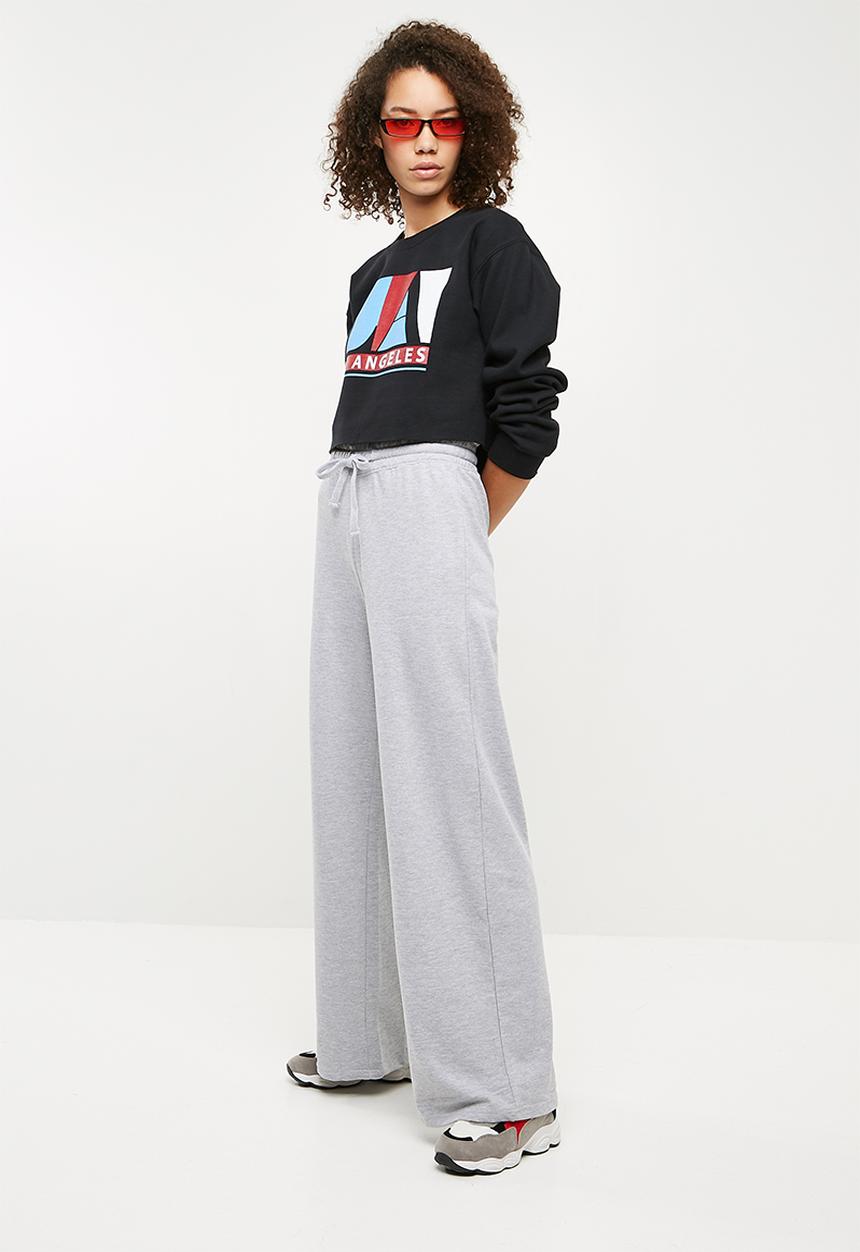 Missguided - Los Angeles sweat top - black