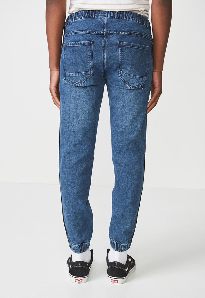 Cotton On - Drake cuffed pant - navy & white 
