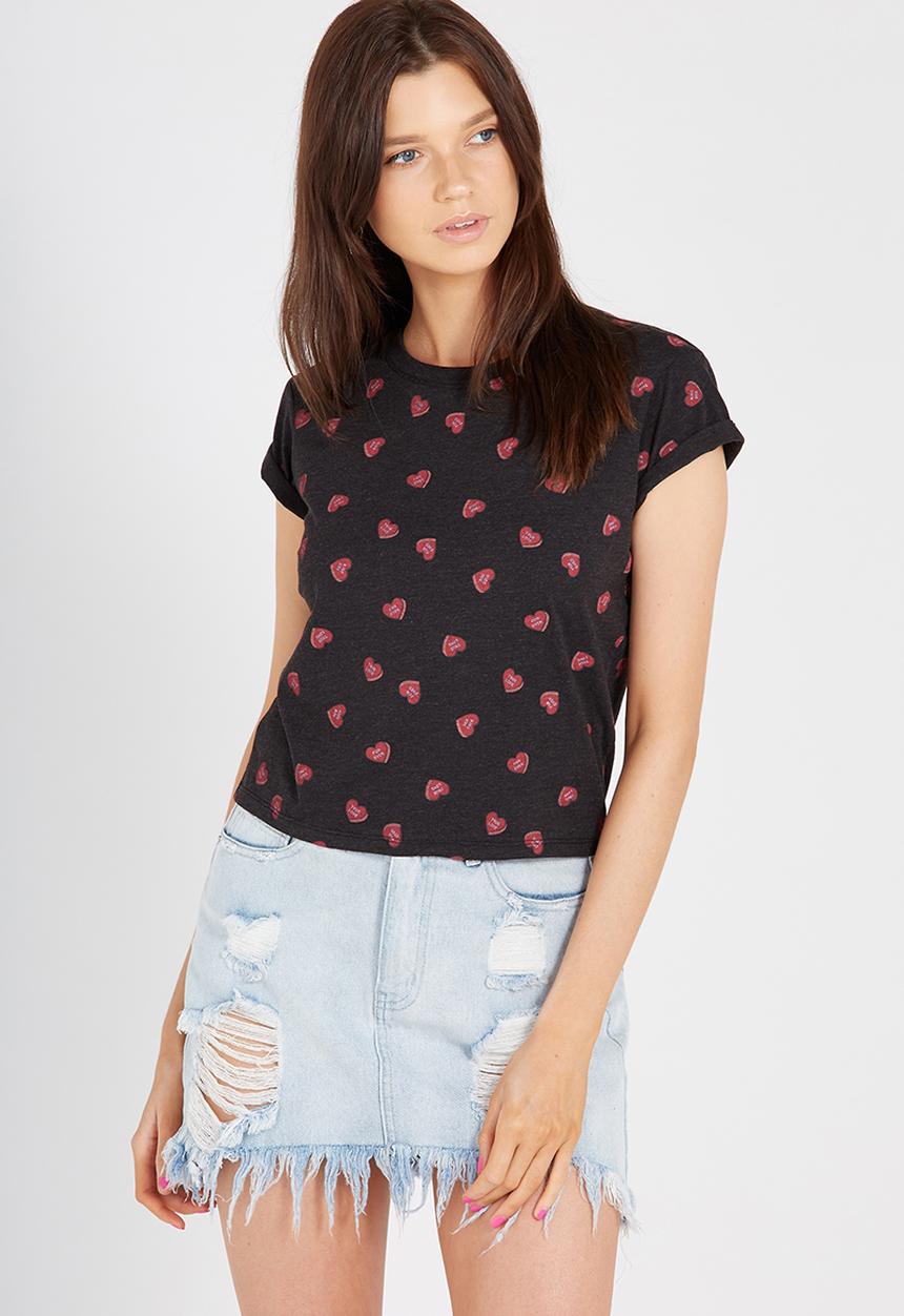 Supré  - Printed baby tee - black