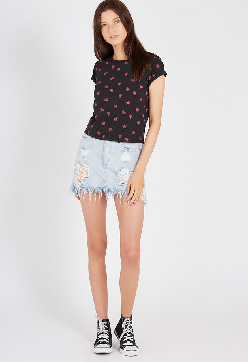 Supré  - Printed baby tee - black