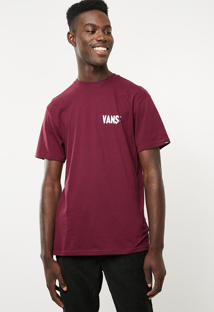 Vans - Cracked pavement tee - burgundy