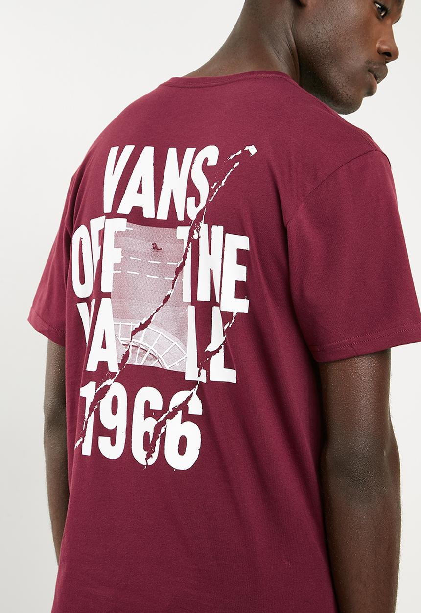 Vans - Cracked pavement tee - burgundy
