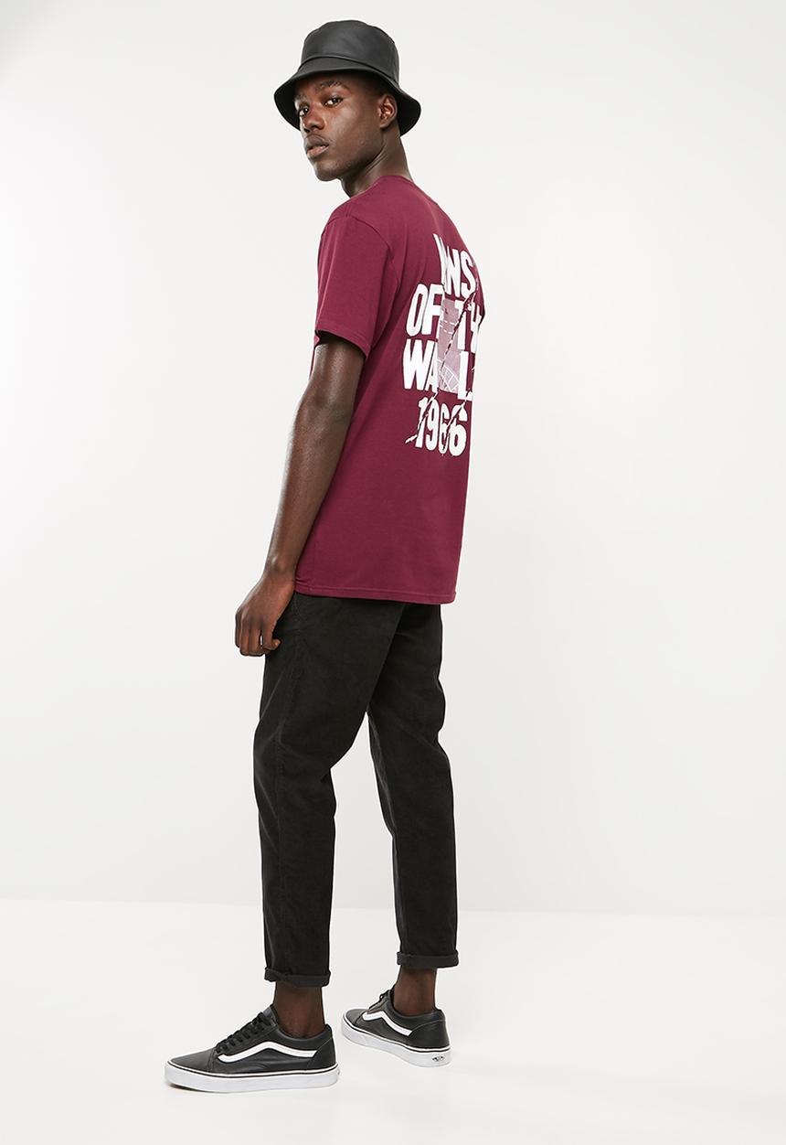 Vans - Cracked pavement tee - burgundy
