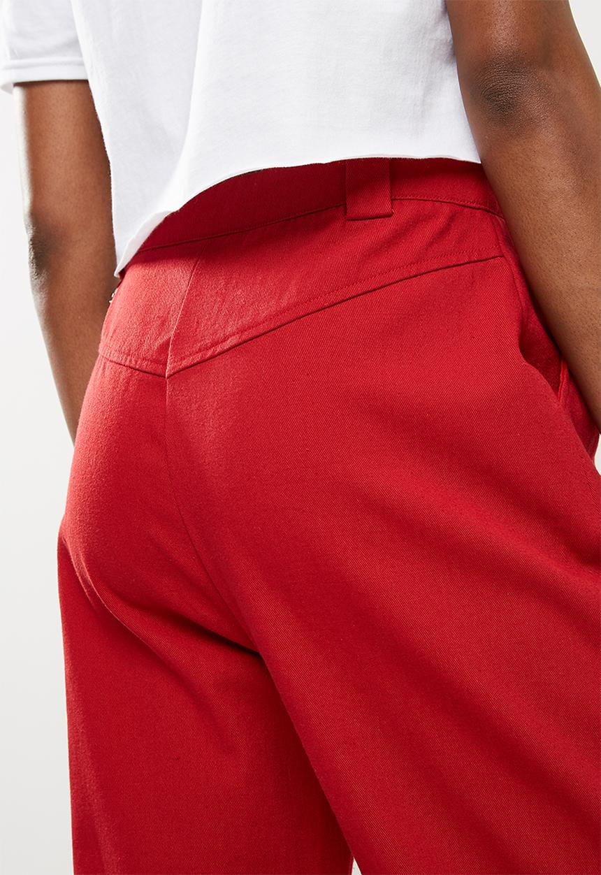 Missguided - Chain detail cargo trouser - red 