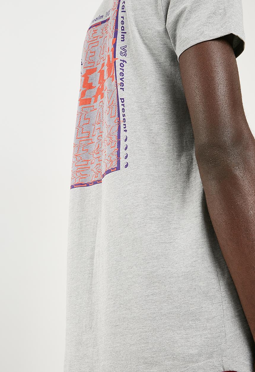Superbalist - Curved hem longline tee - grey 