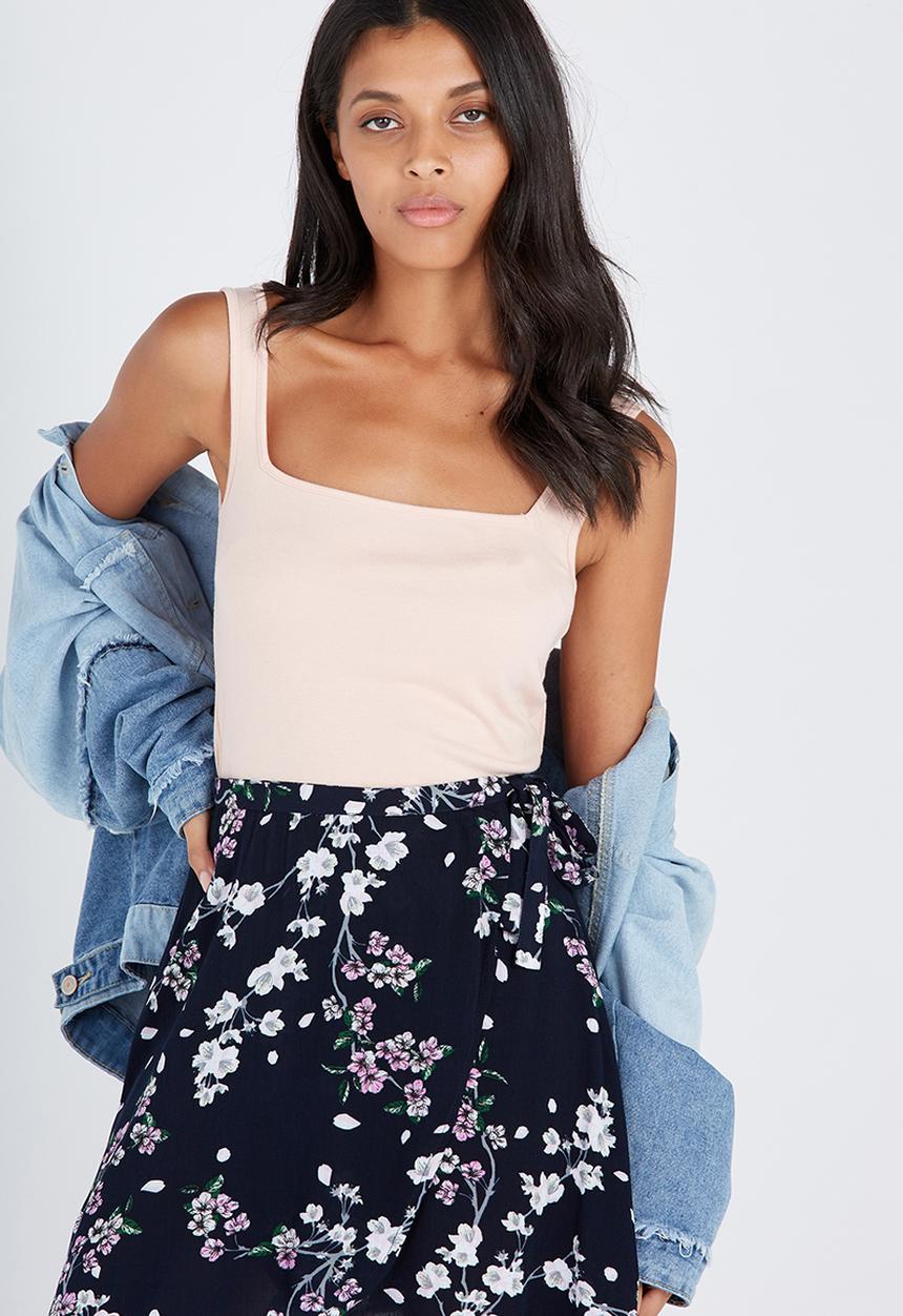 Supré  - Interlock square neck cami - pink