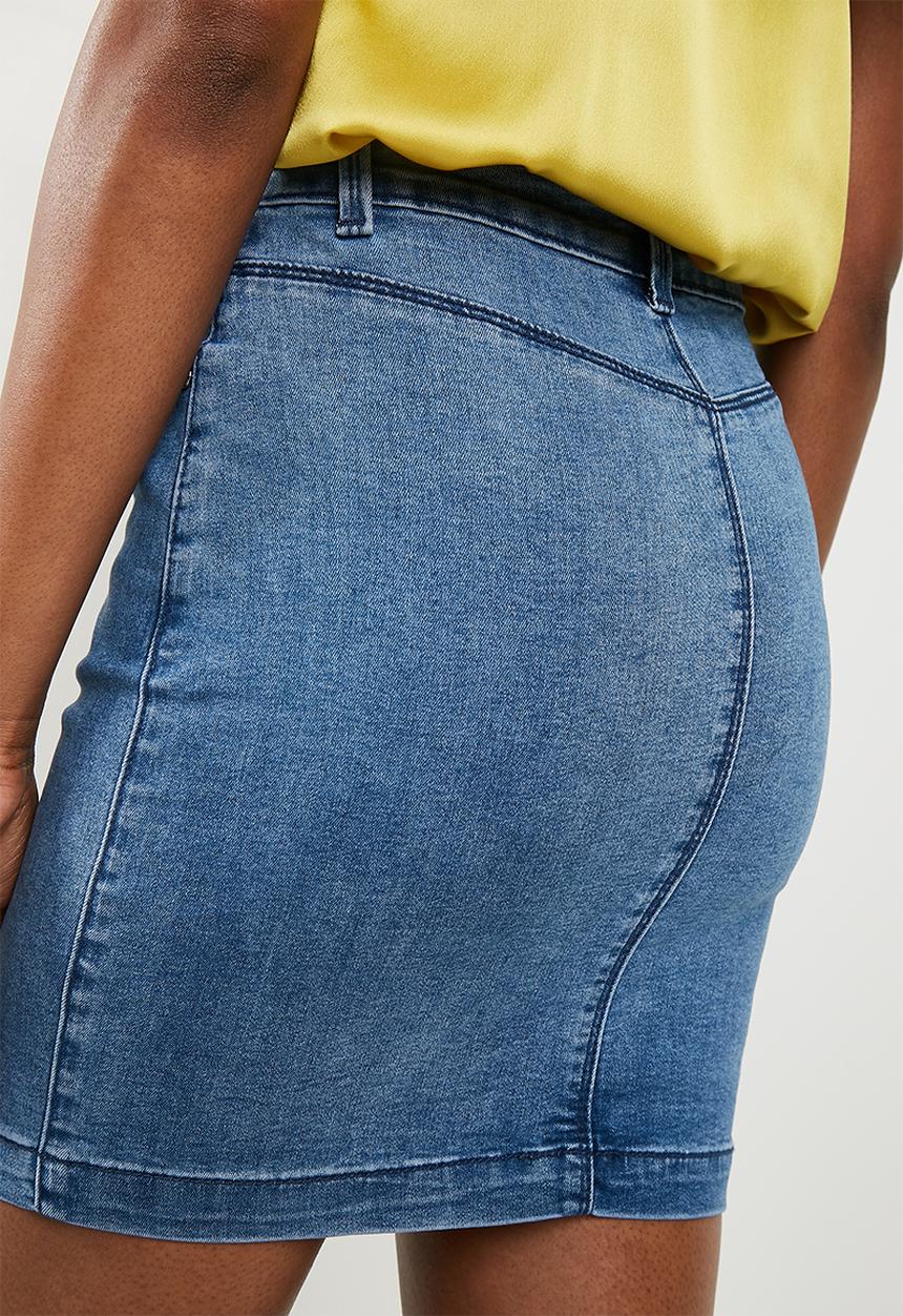 Missguided - Superstretch denim mini skirt - blue