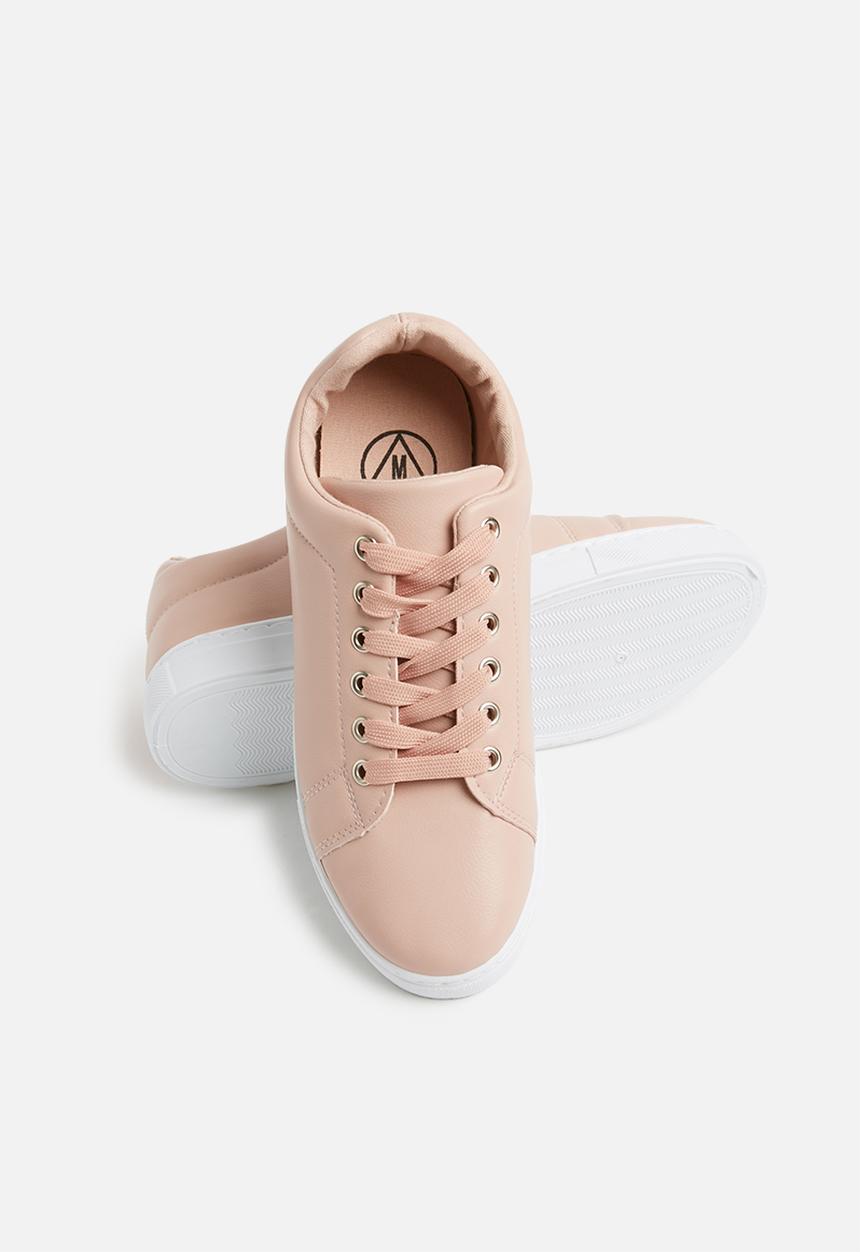 Missguided - Solid colour lace up trainer - pink