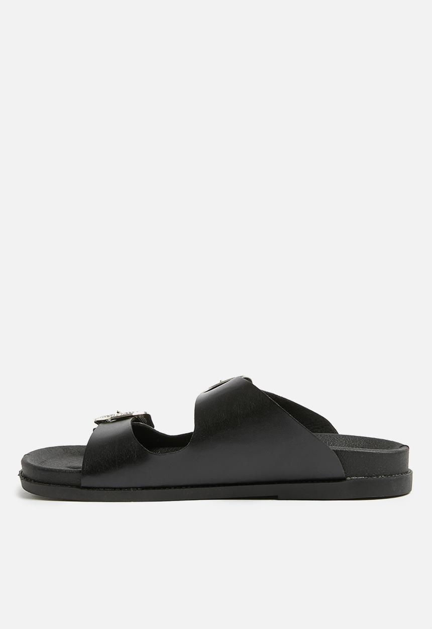 Missguided - Western double buckle jelly - black