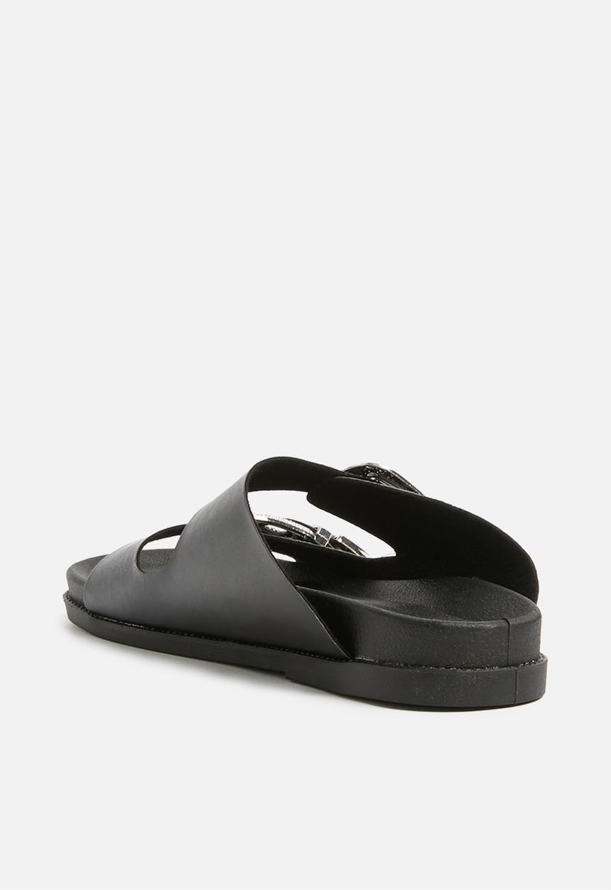 Missguided - Western double buckle jelly - black
