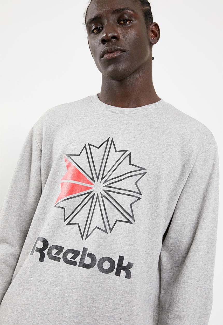 Reebok - Big starcrest crew top - grey