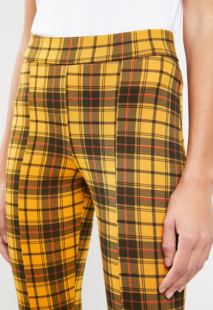 Missguided - Check trouser - mustard