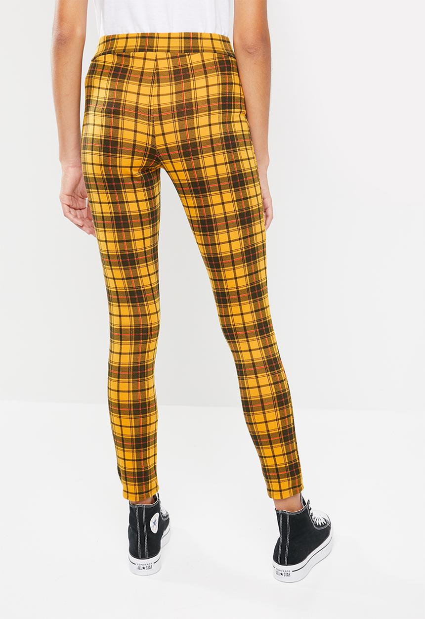 Missguided - Check trouser - mustard