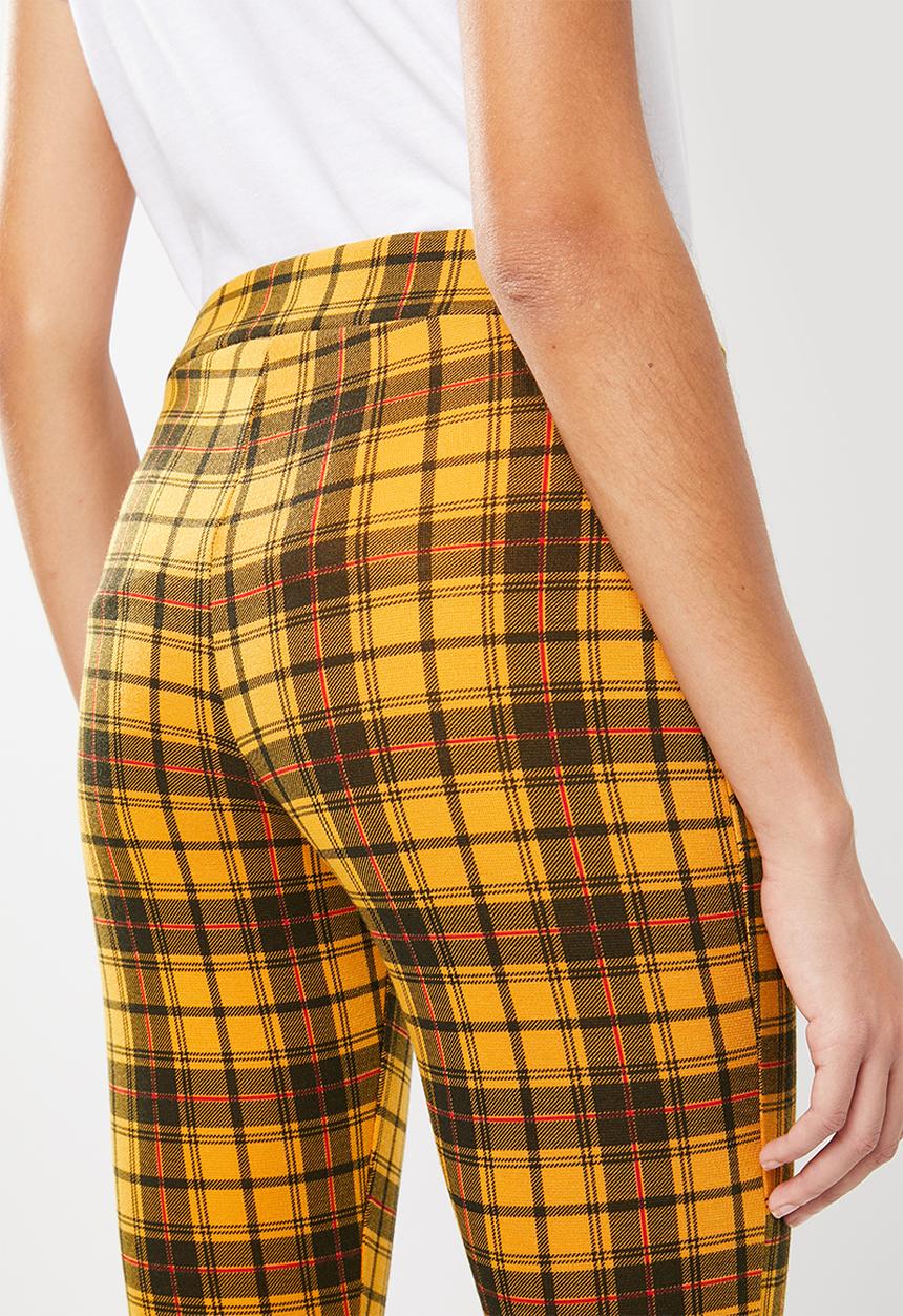 Missguided - Check trouser - mustard