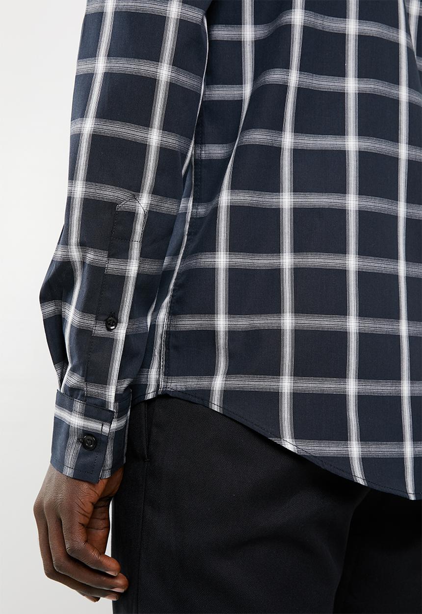 Superbalist - Concealed button stand poplin shirt - black 