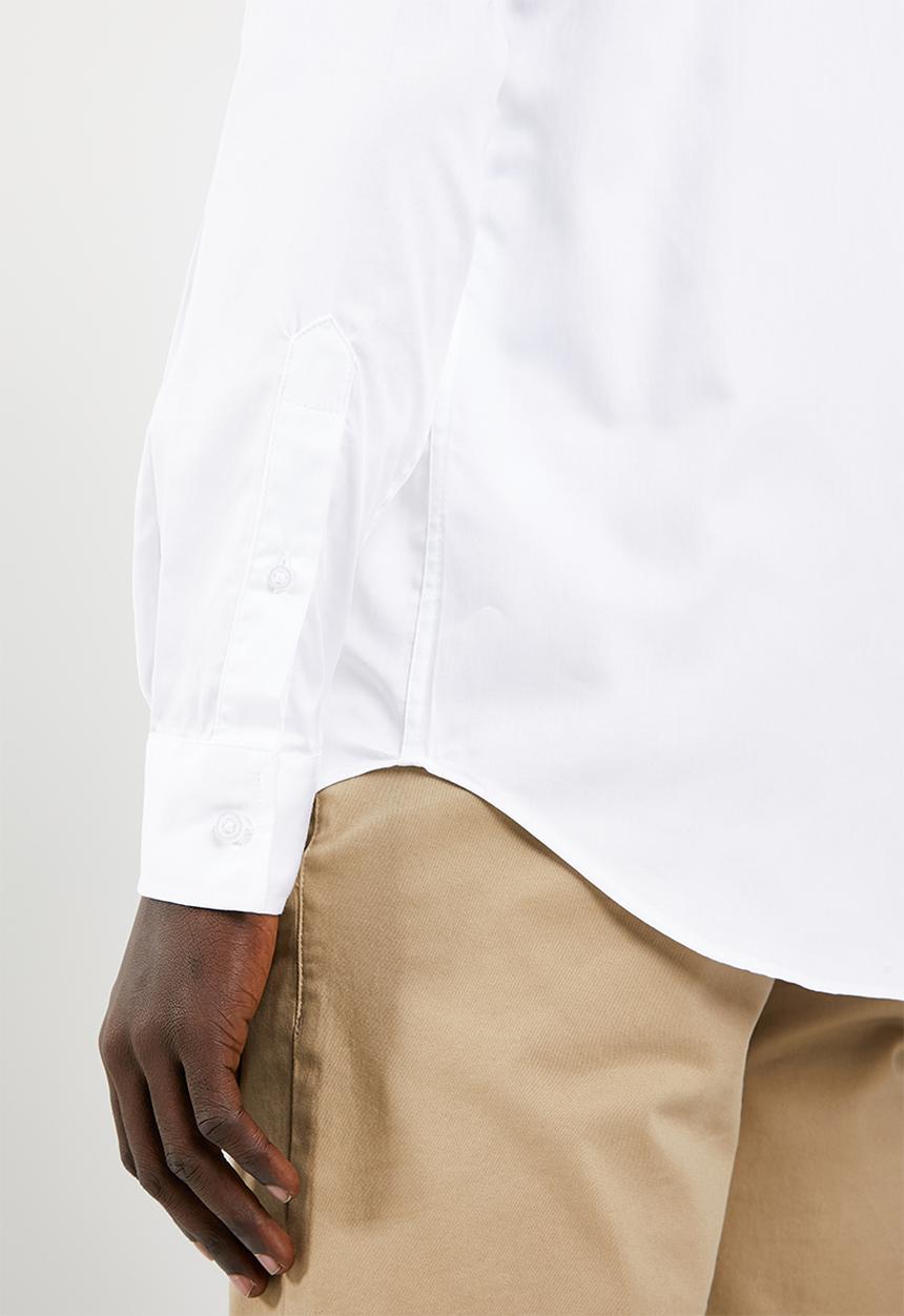 Superbalist - Concealed button stand poplin shirt - white