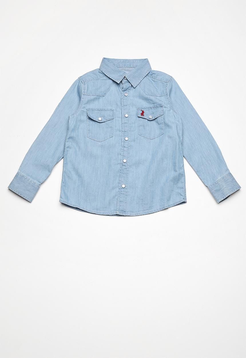 POLO - Riley denim shirt - blue