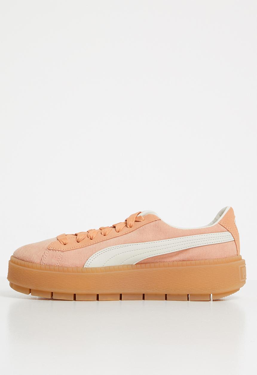 PUMA - Platform trace corduroy  - coral