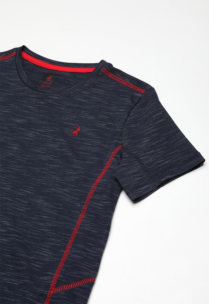 POLO - Ashton panelled tee - navy
